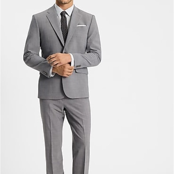 NEW Express Men’s Extra Slim Gray Wool-Blend Modern Tech Suit Jacket 38R